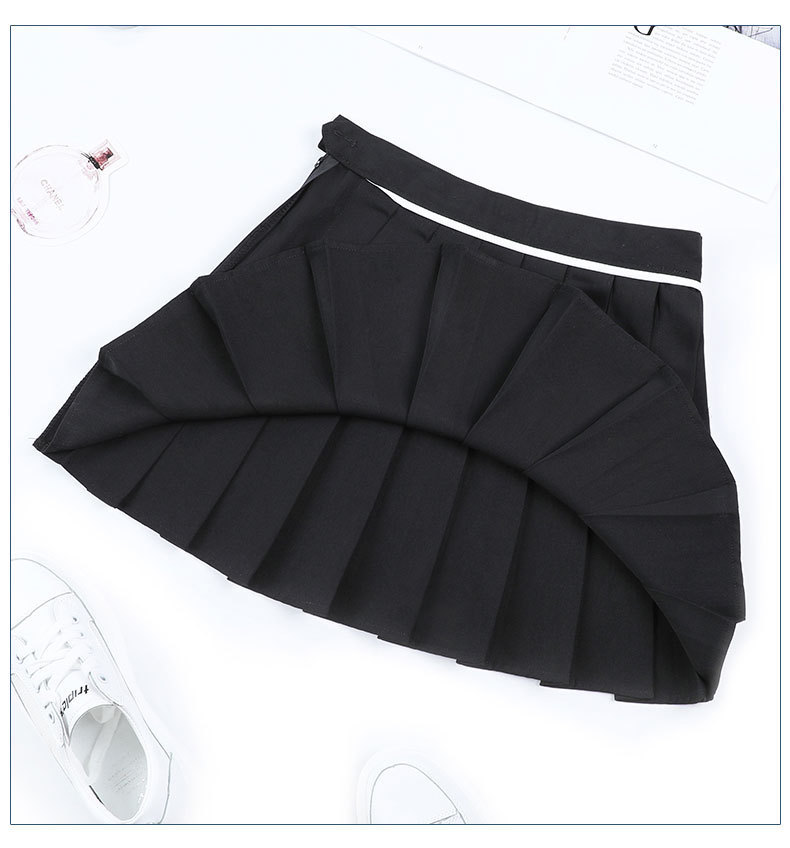 Skirts Super SchoolSkirt Plaid Pleated Skateboard Women's Spring Summer High Waist Sprint Skateboard Autumn Academy Yellow A-character Skateboard