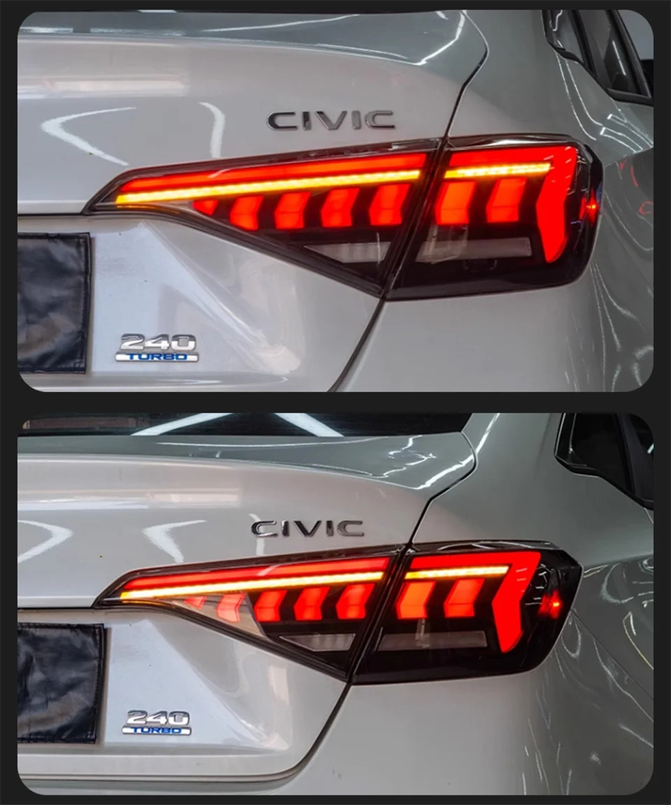Car Tail Lights For Honda CIVIC 11th Tail light 20 22-2023 Matrix Styling LED Running Lights Sequential Signal Taillight