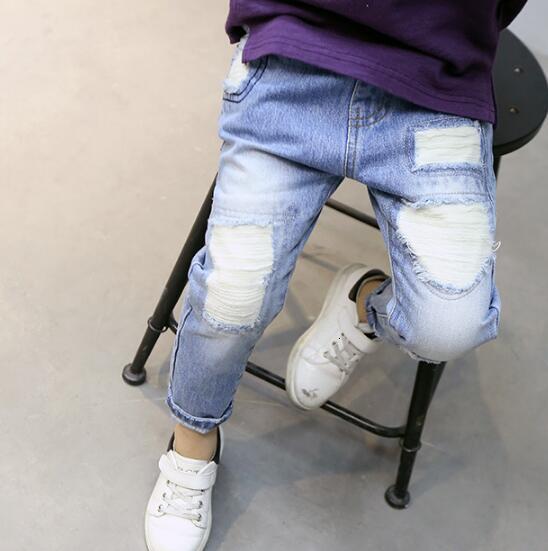 Jeans Boys' Jeans Loose Relaxed Spring Boys' Pants Children's Fashion Jeans Children's Clothing 4-14 Year Old Boys' Denim Sho