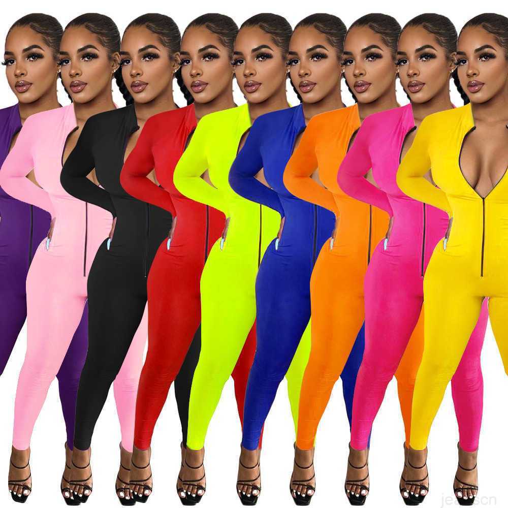 Designers Women Clothes 2023 popular women wear solid color long sleeve Slim Fit zipper Jumpsuit pants, Purple
Designers Women Clothes 2023 popular women wear solid color long sleeve Slim Fit zipper Jumpsuit pants, Purple