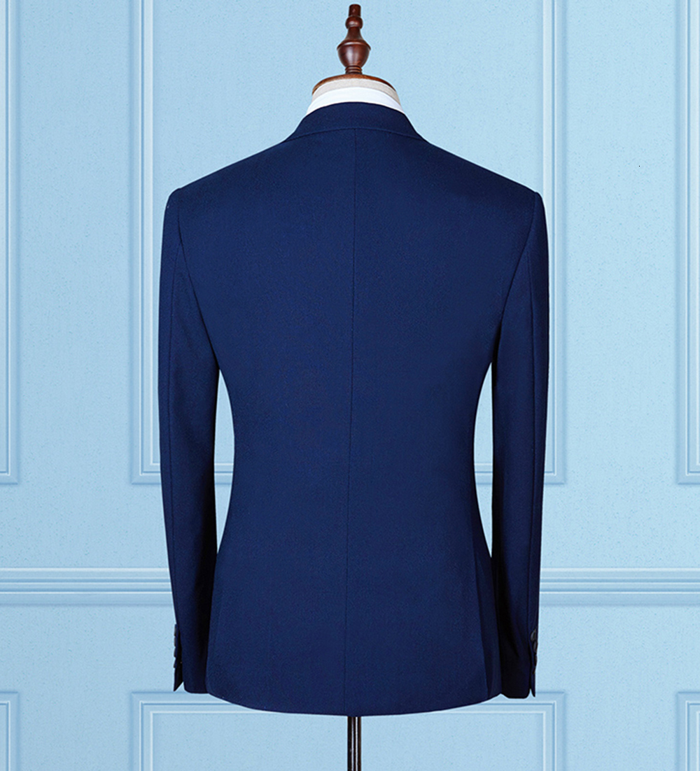 Men's Suits Blazers Men's Set 2-piece Double Chest Jacket Lapel Wedding Dress Formal Business Set 230406