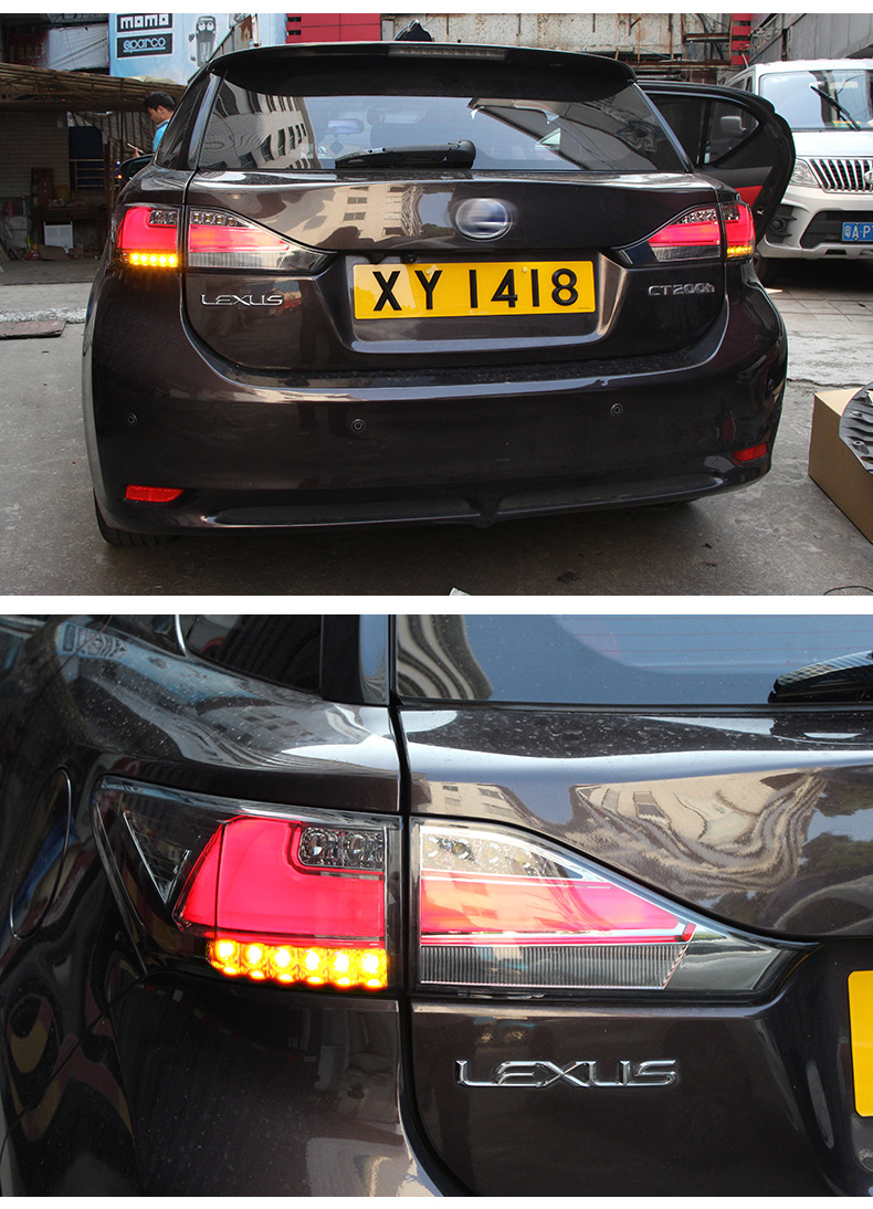 Car Styling Rear Taillight For Lexus CT200 2011-20 17 LED Tail Lamp LED DRL Signal Brake Reverse Taillights