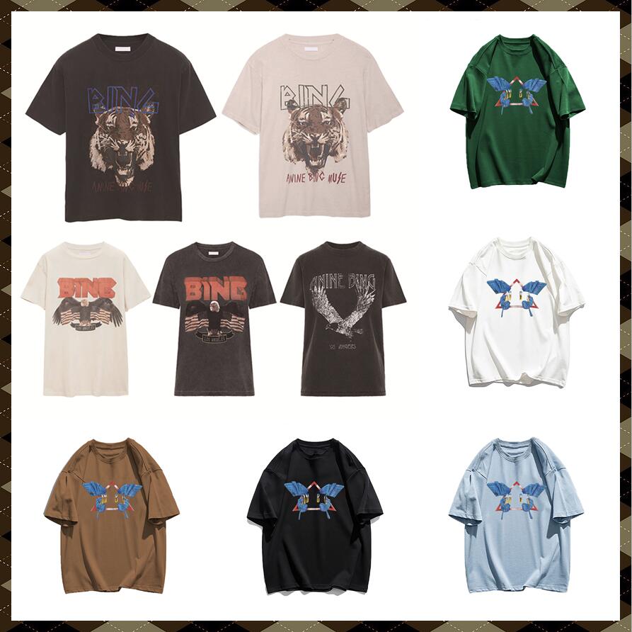 Anine Bing Womens T-Shirt Women Top Tshirt Designer Shirtsbutterfly Tees Tops Short Sleeved Summer Loose Cotton Sweatershirt Washing Retro Eagle Flag Print
Anine Bing Womens T-Shirt Women Top Tshirt Designer Shirtsbutterfly Tees Tops Short Sleeved Summer Loose Cotton Sweatershirt Washing Retro Eagle Flag Print