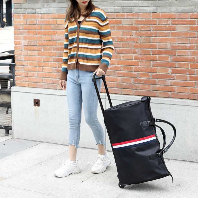 Short distance trolley bag travel bag men's and women's hand luggage bag light Korean version large capacity boarding case drag travel bag