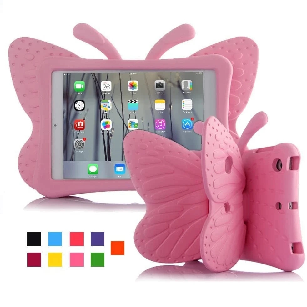 Cartoon EVA Tablet Case Shockproof for iPad 10 Gen 10.9inch Air Air2 Pro 11 Mini 3 4 5 Samusng Tab3 HD8 Shock Proof Protective Cover Cases Butterfly S