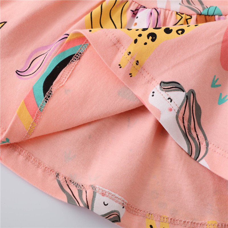 Girl s Dresses Jumping Meters Children s Princess Unicorn For Autumn Spring Long Sleeve Baby Costume Birthday Toddler Kids Frocks 230406