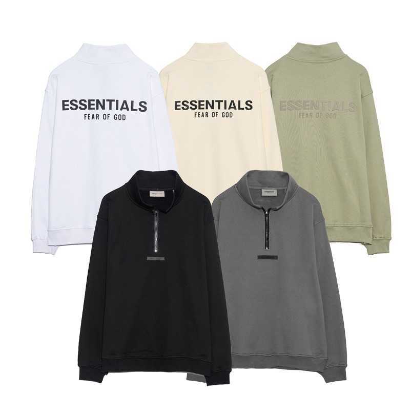 Fog ESS double thread autumn and winter new adhesive letter semi zipper Pullover Top High Street loose sweater, Shipping fee
Fog ESS double thread autumn and winter new adhesive letter semi zipper Pullover Top High Street loose sweater, Shipping fee