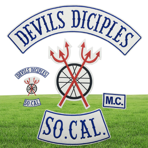 Full BACK LARGE SIZE DEVILS SICIPLES SETS Motorcycle Biker Patch IRON ON SEW ON JACKET VEST 18quot PATCH