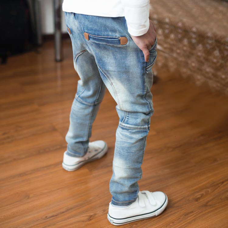 Jeans Boys' Pants Automatic Children's Clothing Big Boys' Jeans Doll Cotton Trauss Baby Children Harem Rupas Baby Menina Legs 230406