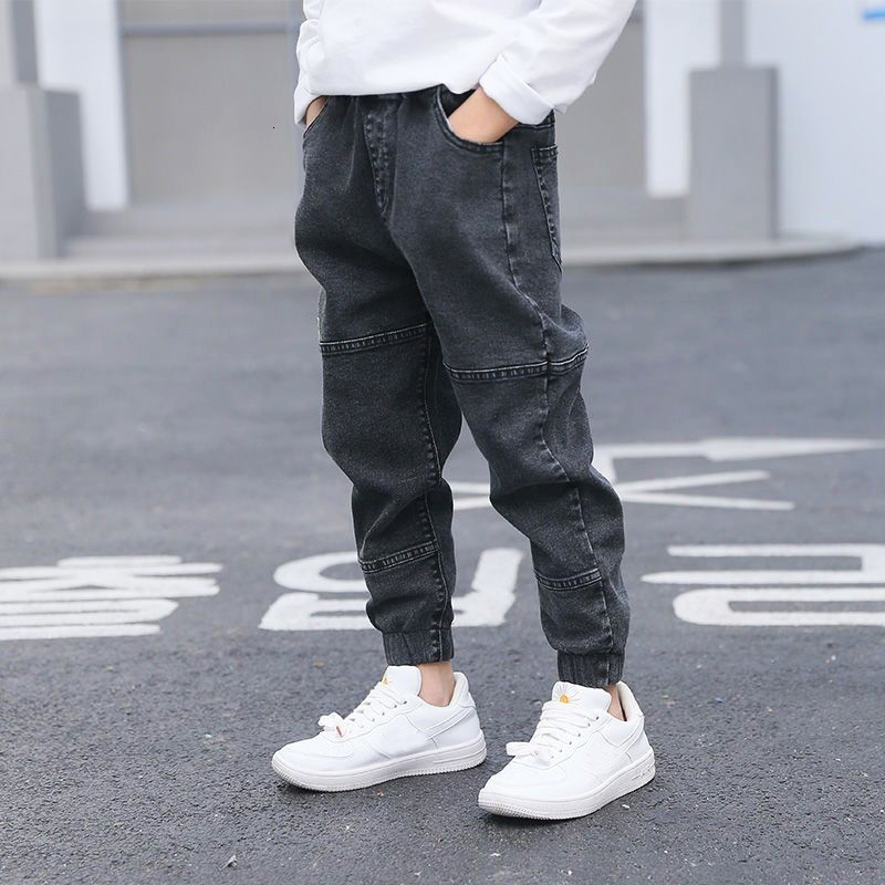 Jeans Children's boys' jeans baby clothes classic pants children's denim clothes baby boys' casual Bowboy bottom Trousers 4-12 yea