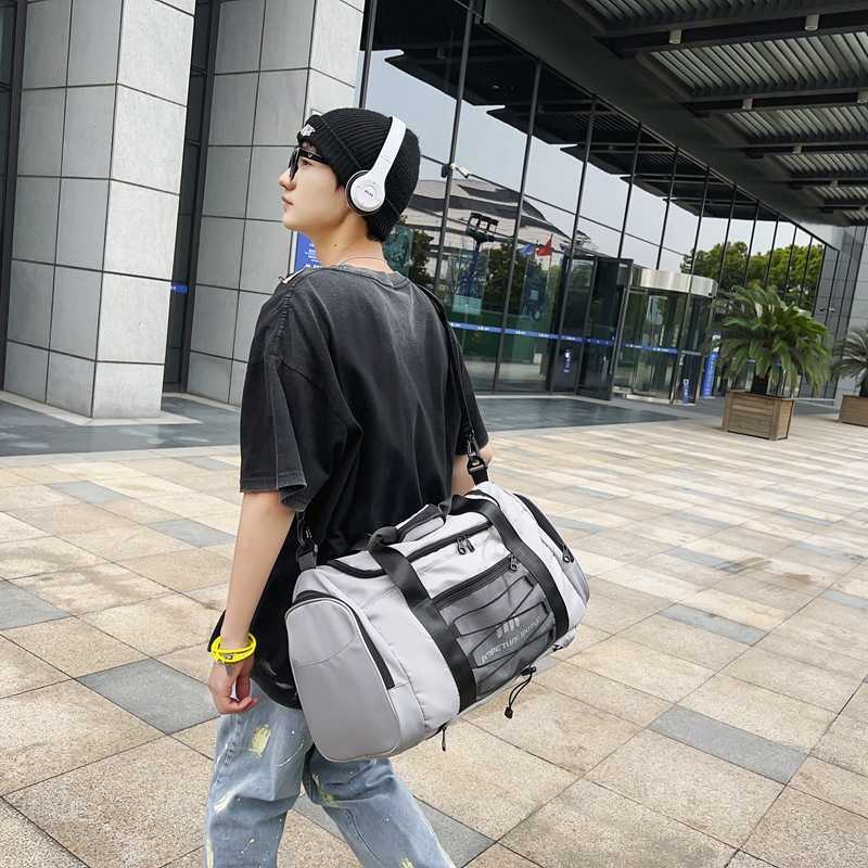 Duffel Bags Double Shoulder Bag Portable Diagonal Cross Dry and Wet Separation Large Capacity Short Distance Travel Men Women s Single Fitness Bag 230