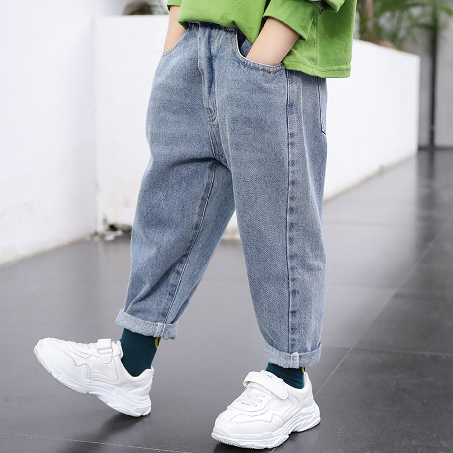 Jeans Preschool Jeans Girls Solid Jeans Girls Casual Style Children's Jeans Spring and Autumn Children's Clothing 230406
