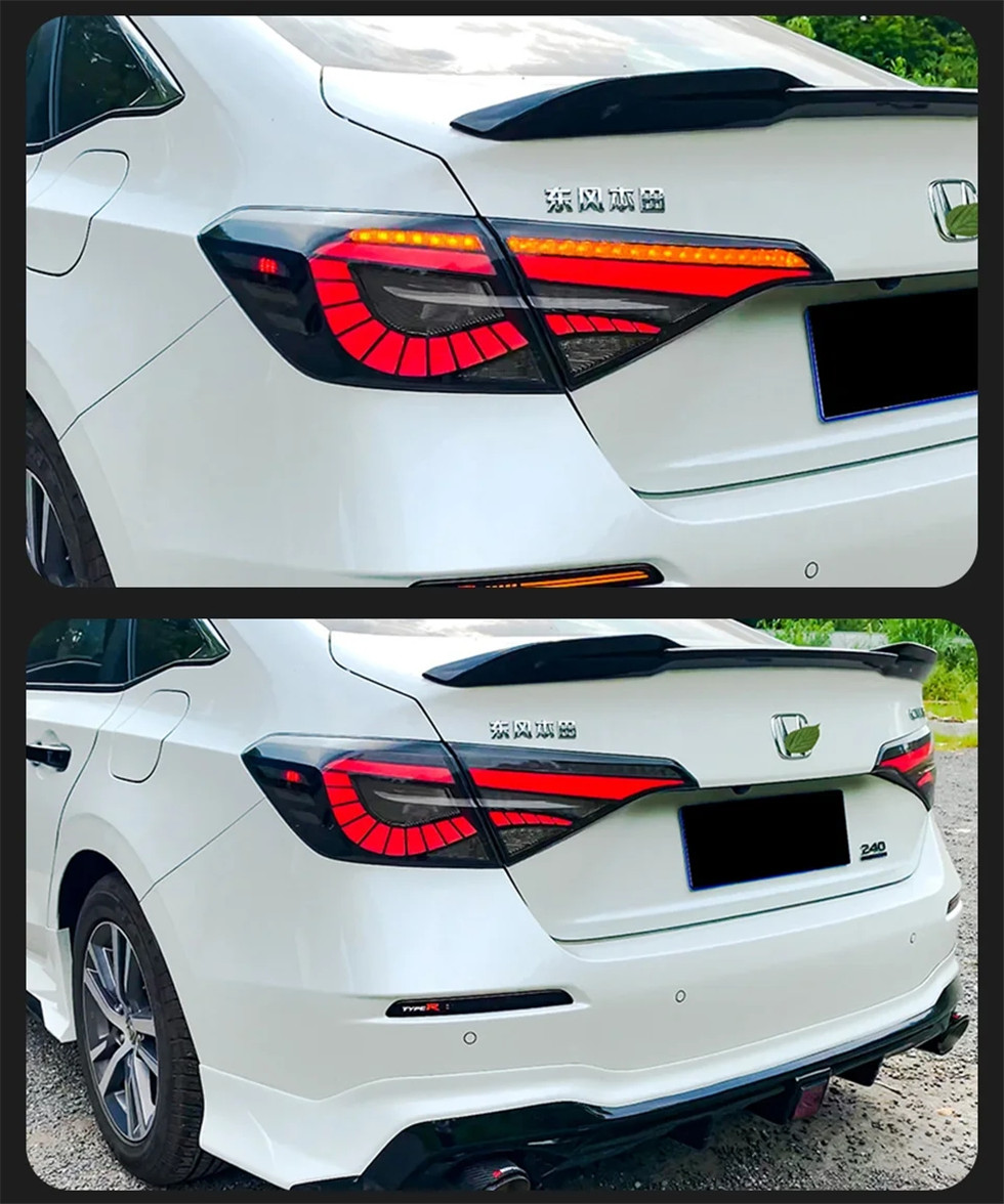 Auto Taillight For Honda CIVIC 11th Tail light 20 22-2024 Eagle Eye Styling LED Taillight Assembly Rear Brake Reverse Lights