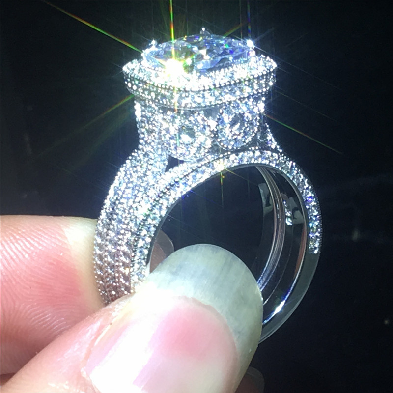 Vintage 3-in-1 Moissanite cz Ring sets 925 sterling silver Jewelry Promise Engagement Wedding band Rings for Women men Party Bijou
Vintage 3-in-1 Moissanite cz Ring sets 925 sterling silver Jewelry Promise Engagement Wedding band Rings for Women men Party Bijou