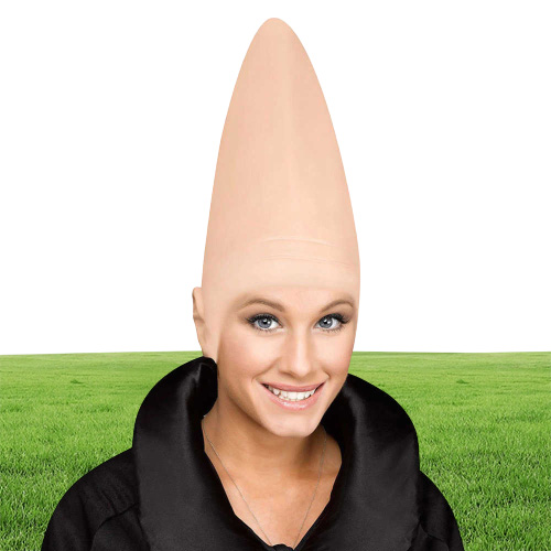 Coneheads Alien Latex Cap Mask Cosplay Egg Head Conical Masks Helmet Halloween Carnival Party Props Q08069728482