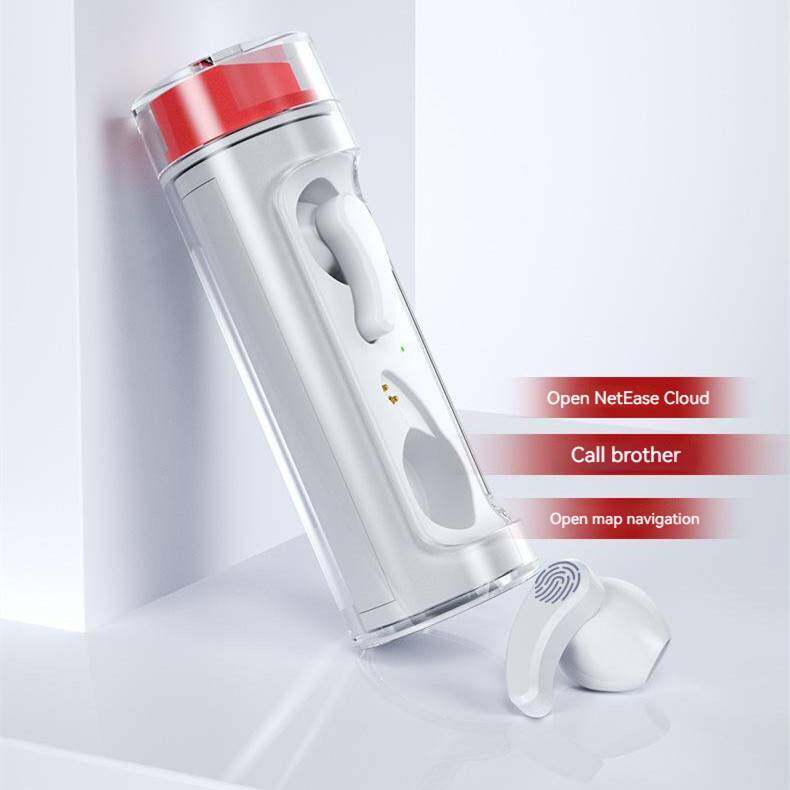 TWS 5.3 PRO T6 Earbuds Rotating Spacecraft Transparent Bluetooth Earphones Wireless Bluetooth headset with charging box