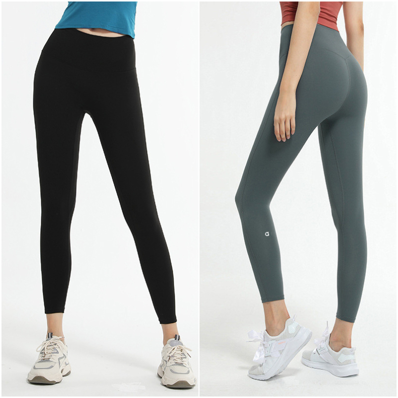 032 Womens Yoga Outfits Trousers Leggings Skinny Pants Slim Tights Excerise Sport Gym Running Long Pants Elastic High Waist
