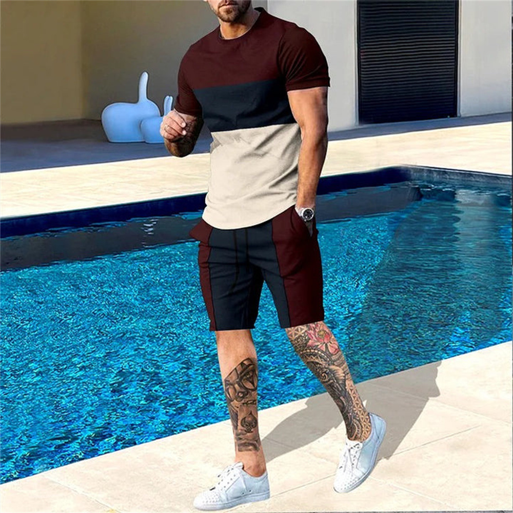 Men's Tracksuits Men Tracksuit 3D Printed T Shirt Shorts Sportswear Mens Clothing Suit Man Oversized Jogger Casual Set Summer Streetwear Suit 230