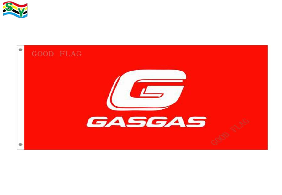 Gasgas flags banner Size 3x5FT 90150cm with metal grommetOutdoor Flag