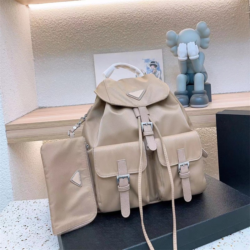 Woman Mens Nylon Backpacks designer backpack luxury back pack School Bags Outdoor Travel Bag 2 Piece with mini pouch 5A 2023 4 Colors