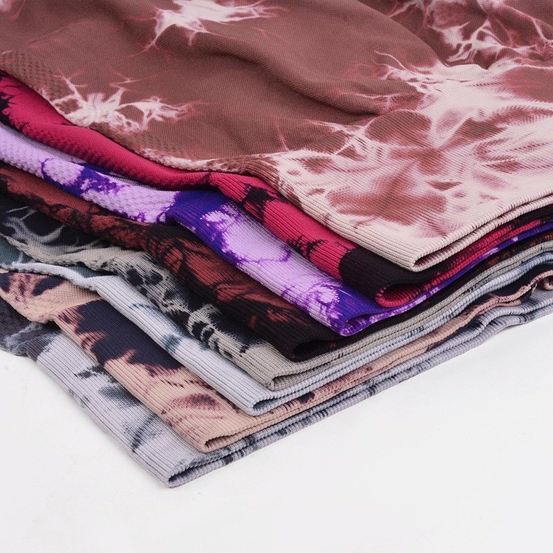 Yoga Outfits Seamless Tie Dye Leggings Women Sexy Fitness Gym Legging Push up High waist Sport Pants Clothing 230406