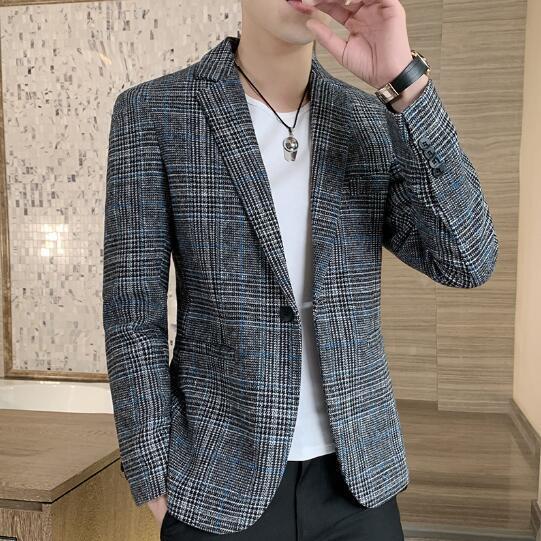 Men's Suits Blazers casual outerwear men's slim fitting suit outerwear top 230406