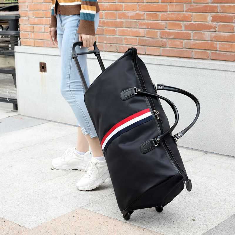 Short distance trolley bag travel bag men's and women's hand luggage bag light Korean version large capacity boarding case drag travel bag