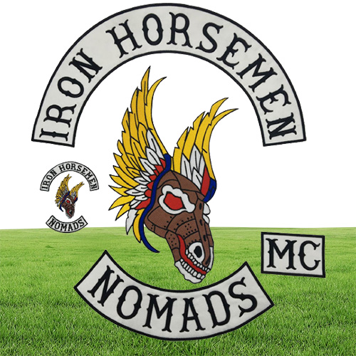New LARGE HORSEMEN SETS Motorcycle Biker Embroidered Patch Full Back Size for JACKET VEST 38cm MC PATCH
