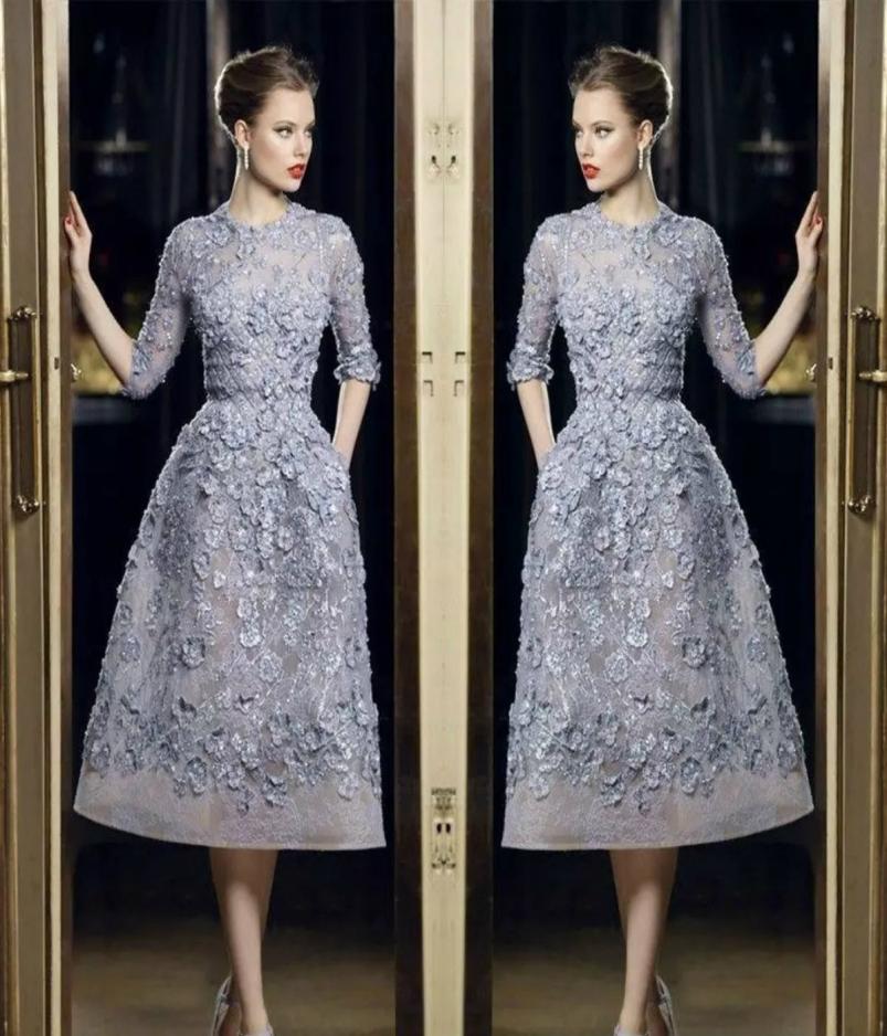Elie Saab Short Prom Dresses Lace Knee Length Appliques Half Sleeves Evening Dress Formal Party Gowns3569032, Dark navy
Elie Saab Short Prom Dresses Lace Knee Length Appliques Half Sleeves Evening Dress Formal Party Gowns3569032, Dark navy