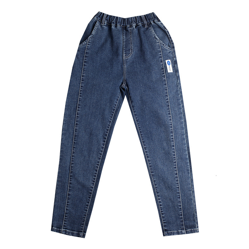 Jeans Ultrafine boy jeans for youth clothing spring and autumn season solid elastic waist loose and comfortable children's jeans high-quality 230