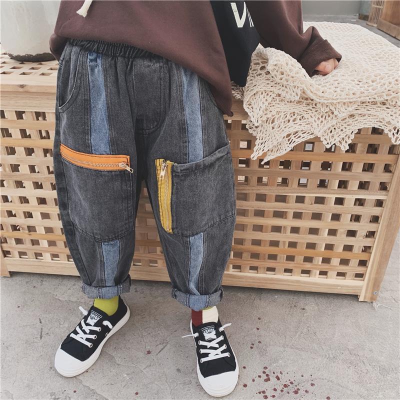 Jeans Kid Pants For baby Boys jeans Pant Letters Autumn Kids Korean demin Pants Casual toddler Boys Clothing For 2-8 Years 230413