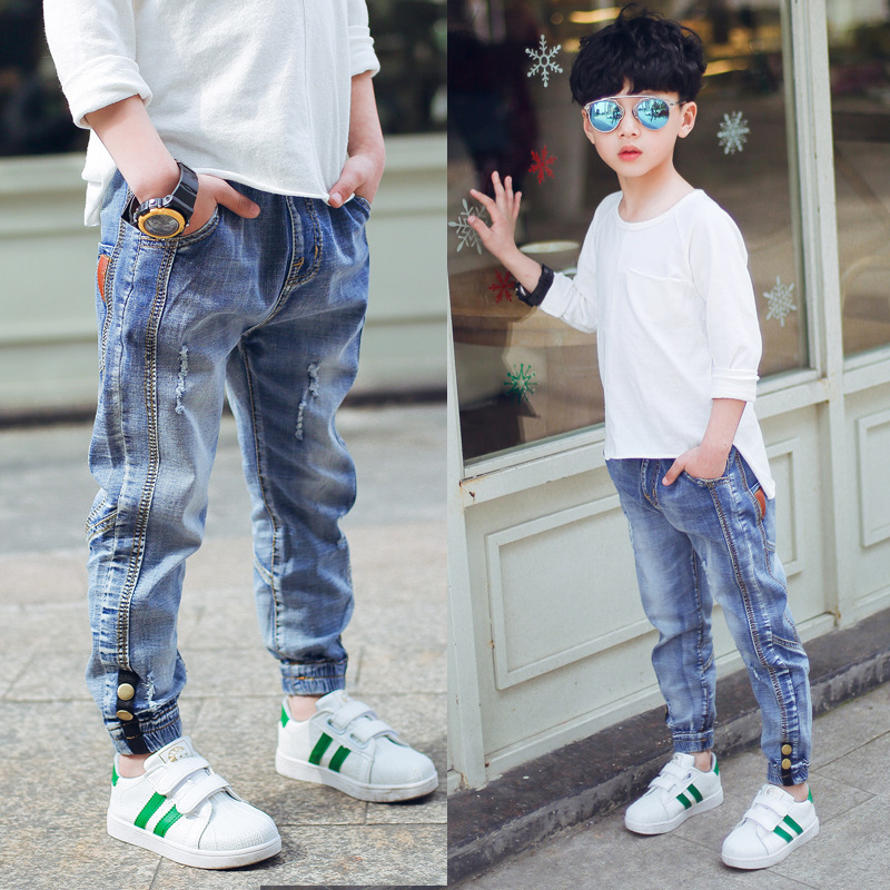 Jeans Children's Jeans Fashion Spring Autumn Boys' Jeans Children's Clothing 4 6 7 8 9 10 12 13 Year Old Baby Boys' Casual Jeans T