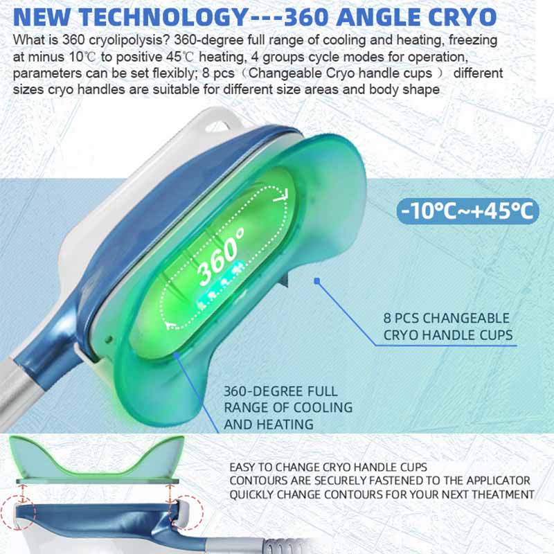360 cryolipolysis fat removal cavitation RF body slimming Lipo laser loss weight Body Contouring Cellulite removal machine