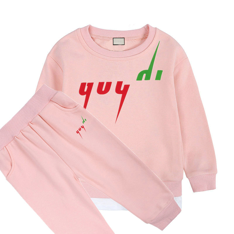 In stock Designer Kids Clothing Sets Baby Boy Two-piece Suit Autumn Girl Suits Child Sweatshirt Sweatpants