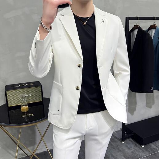 Men's Suits Blazers Men's automatic thin casual thin suit jacket top 230406