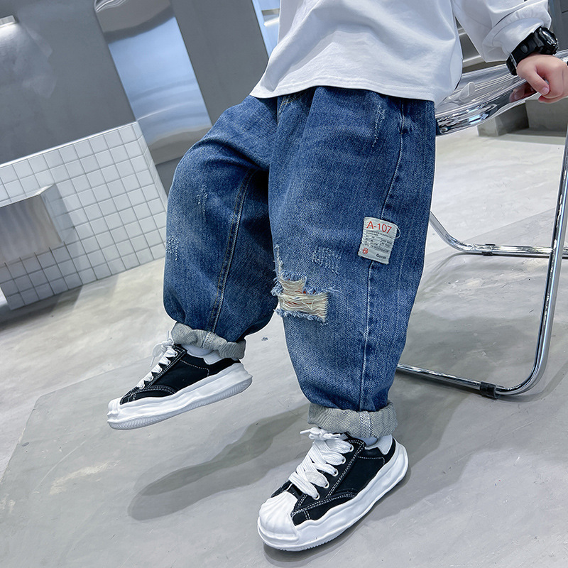 Jeans Kids Jeans Pants Baby Boys Casual Clothes Jeans Trousers Toddler Denim Pants Children Boys Clothing 2 3 4 5 6 7 8 9 10 11 12 Yrs 230413
