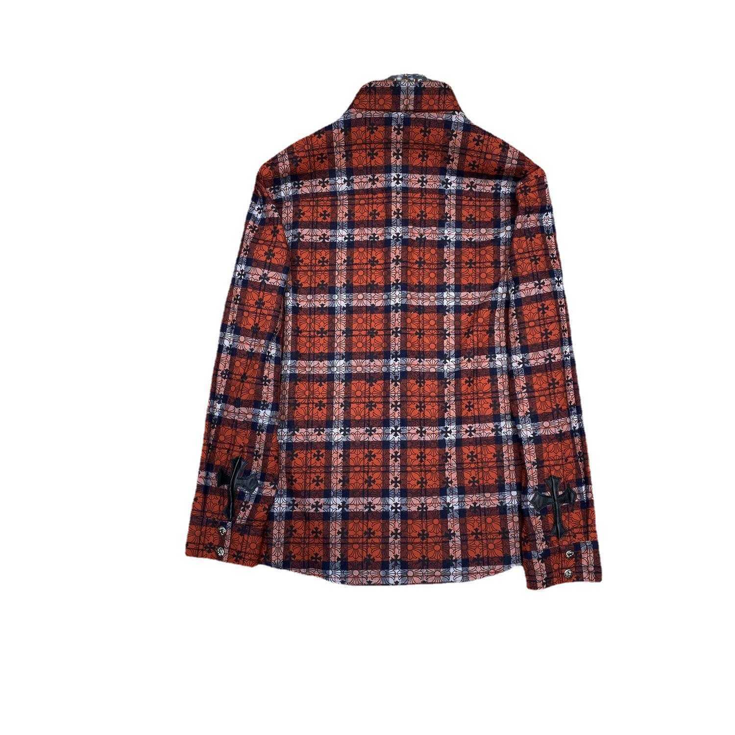 21ss correct version of Chromes Heart classic patchwork full cross dark grain silver button check shirt
21ss correct version of Chromes Heart classic patchwork full cross dark grain silver button check shirt
