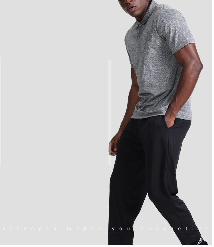 Sports Men's Polo Shirt Mens Quick Dry Sweat-wicking Workout Short Top Men Workout Short Sleeve L80