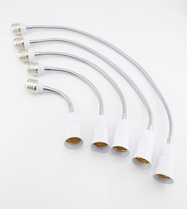 18 28 38 48 58cm E27 Flexible LED light Bulb Base Converters E27 to E27 Socket plug Extension cord wall Lamp Holder Adapter