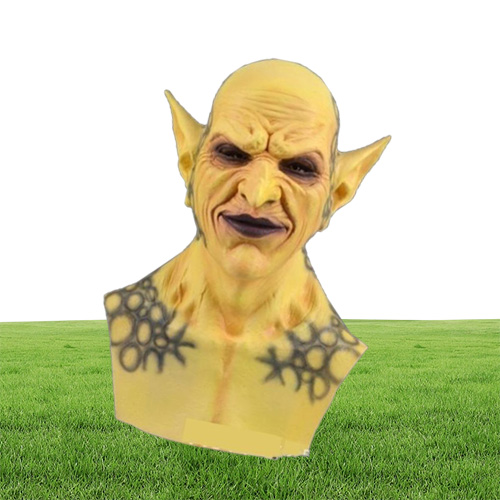 New Halloween Devil Clown Mask Yellow Goblins Mask Halloween Horror Mask Creepy Costume Party Cosplay Props 2009298719381