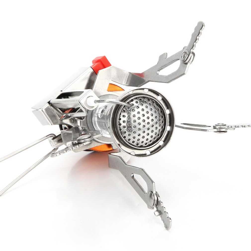 BBQ Tools Accessories Outdoor Mini Camping Stove Gas Burner Non-slip Folding High-temperature Resistant Gas Stove For BBQ Family Picnic Cooker