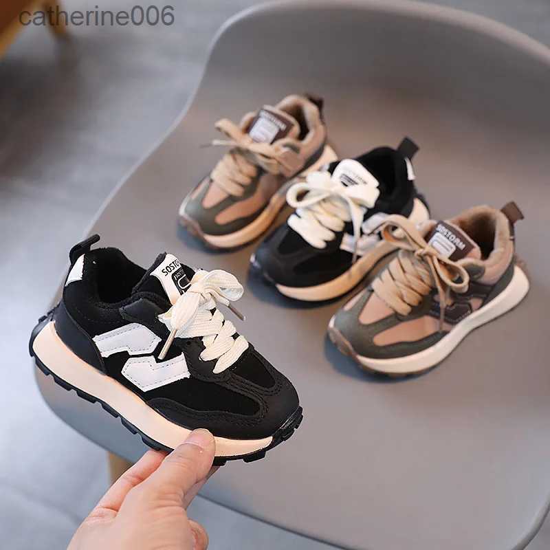 Sneakers Winter New Boys Girls Plush Sneakers For Kids Casual Sports Shoes Baby Toddler Warm Cotton Shoes Child Running Shoes Size 21-30L231106