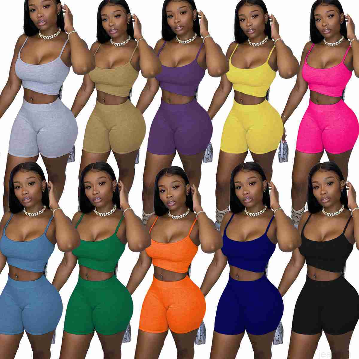 Women Designers Clothes 2023 scasual tracksuits shorts Outfits Two Piece set solid color Suit Sexy Female Summer Clothing