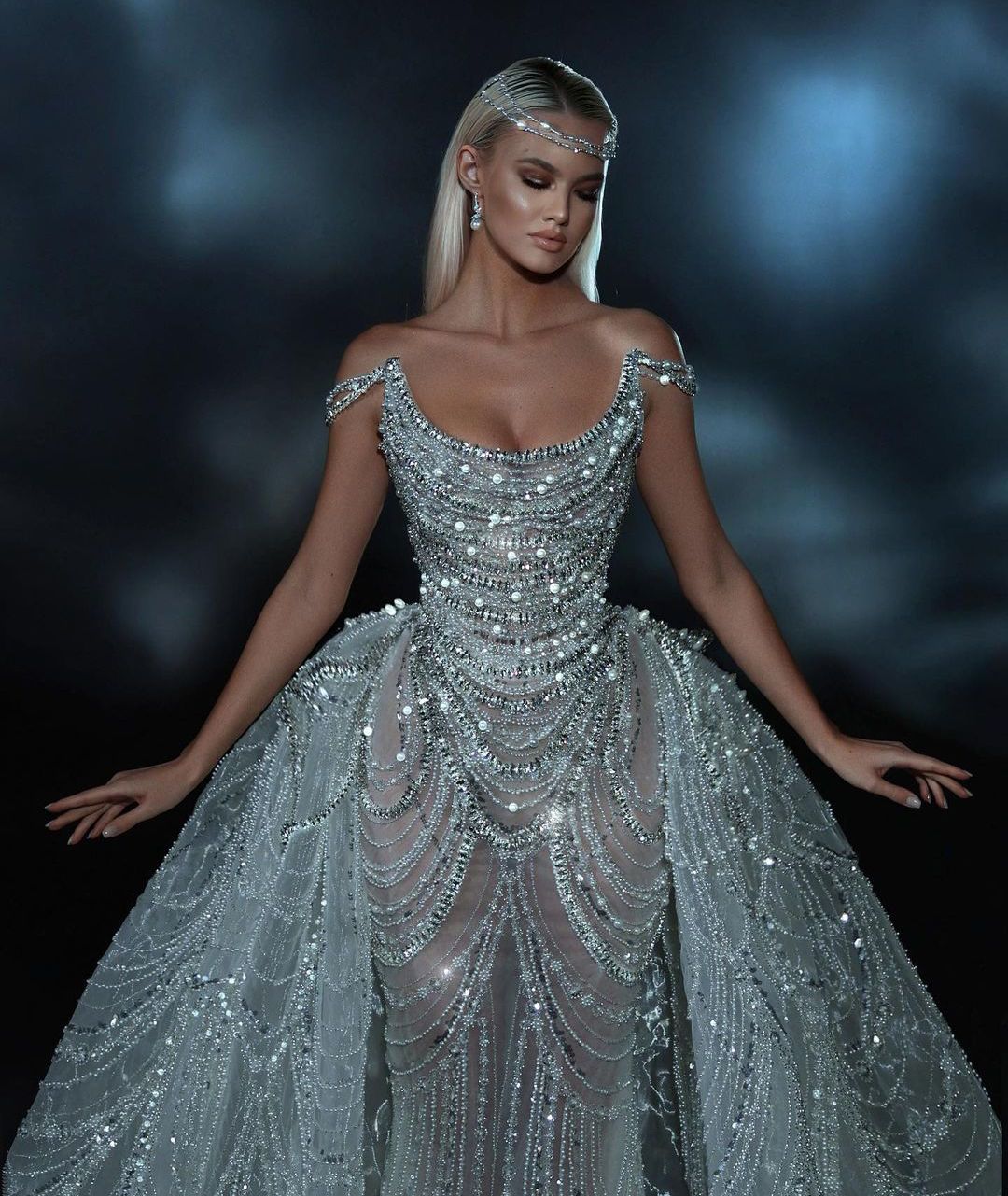 Sexy Mermaid Wedding Dresses Sleeveless V Neck Off Shoulder Beaded Sequins Appliques 3D Lace Hollow Dias Bead Bridal Gowns Plus Size Vestido de novia 