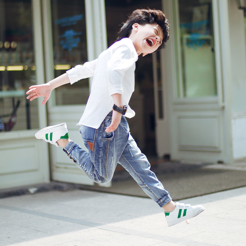 Jeans Children's Jeans Fashion Spring Autumn Boys' Jeans Children's Clothing 4 6 7 8 9 10 12 13 Year Old Baby Boys' Casual Jeans T
