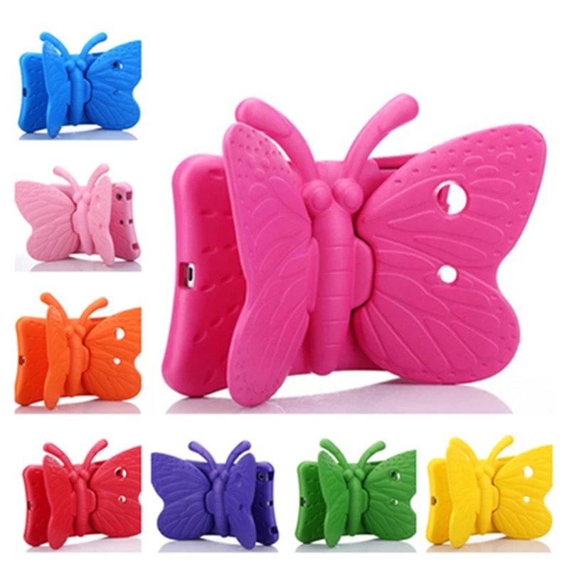 Cartoon EVA Tablet Case Shockproof for iPad 10 Gen 10.9inch Air Air2 Pro 11 Mini 3 4 5 Samusng Tab3 HD8 Shock Proof Protective Cover Cases Butterfly S