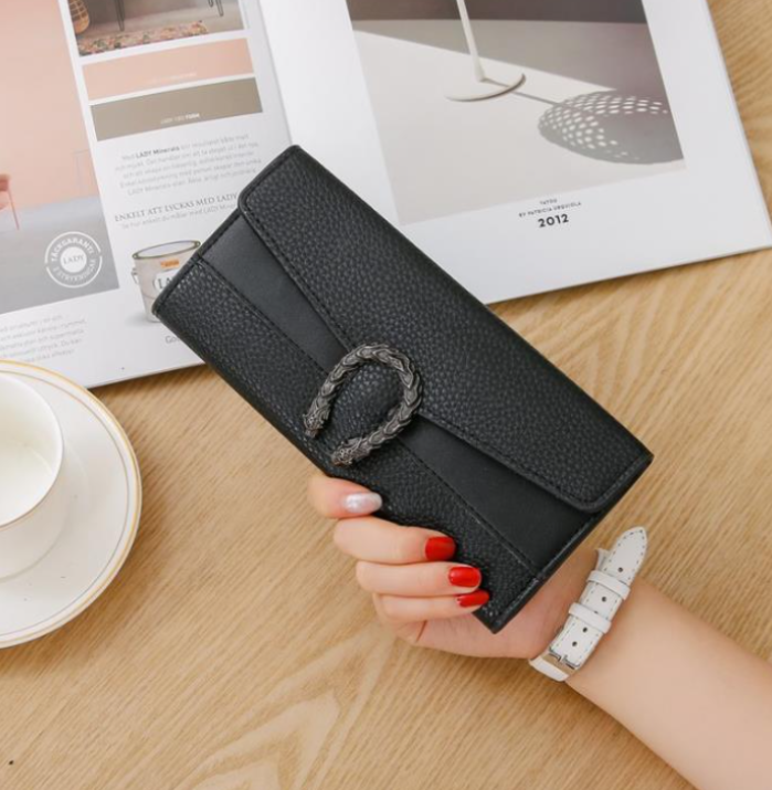New Ladies' Purse Women's Long Classic Multiple Card Slots Three Folding Contrast Color Hasp Clutch Wallet, Red
New Ladies' Purse Women's Long Classic Multiple Card Slots Three Folding Contrast Color Hasp Clutch Wallet, Red