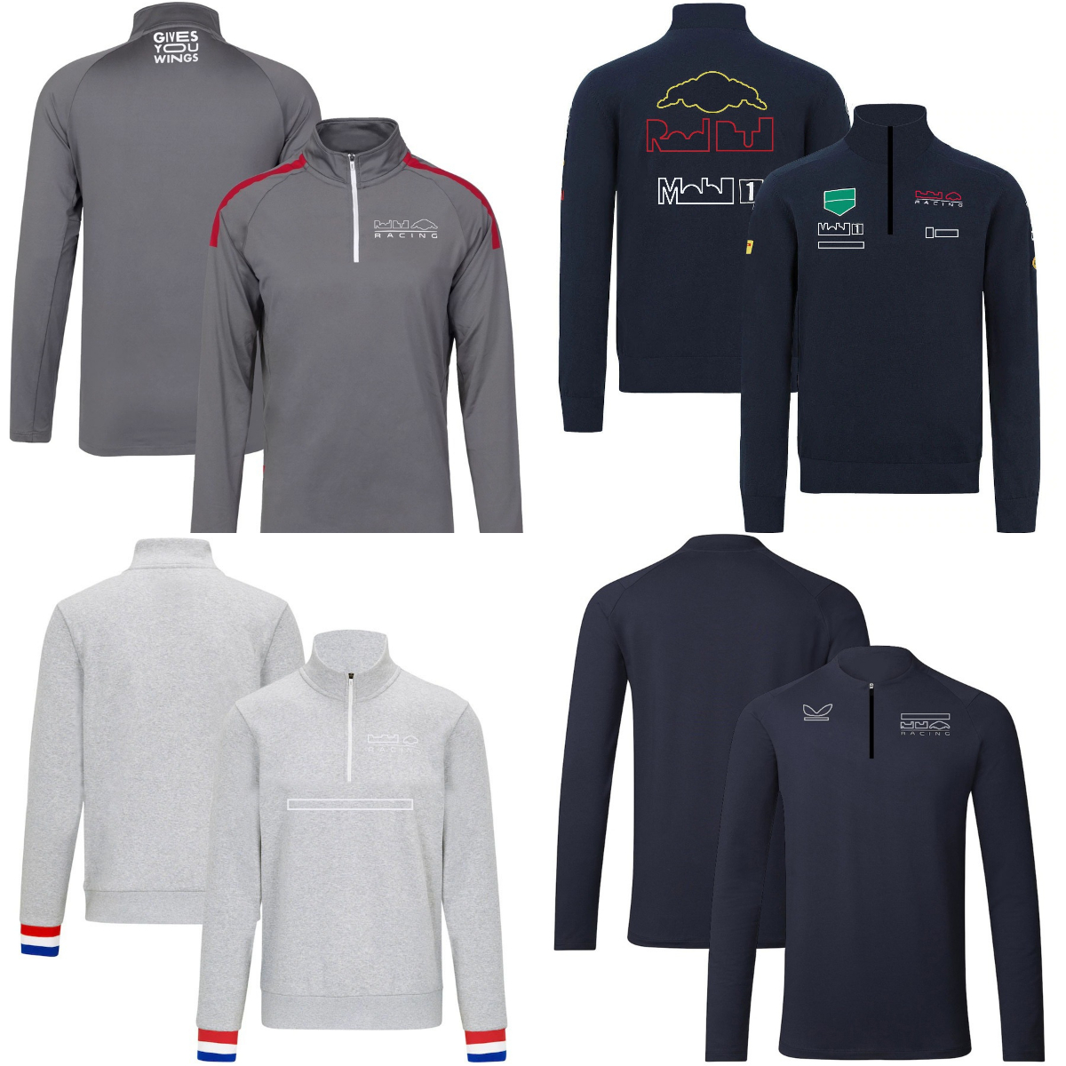 2022-2023 F1 Half Zipper Pullover Formula 1 Team Racing Sweatshirt Spring Autumn Men's Fashion Car Jersey Outdoor Sports Tops free shipping