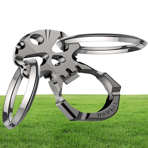 Hephis Skull Knuckles Car Key Chains Unique Men Key Ring Holder Bottle Opener Multi Function Keychains Trinket K1 For Men Gifts S