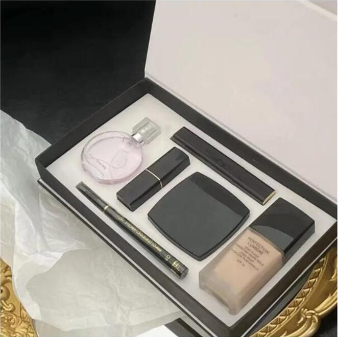 Top 6 in 1 Makeup Gift Set Perfume Cosmetics Holiday Gift Collection Waterproof Mascara Eyeliner Cosmetic Matte Lipstick Make Up parfum Kit